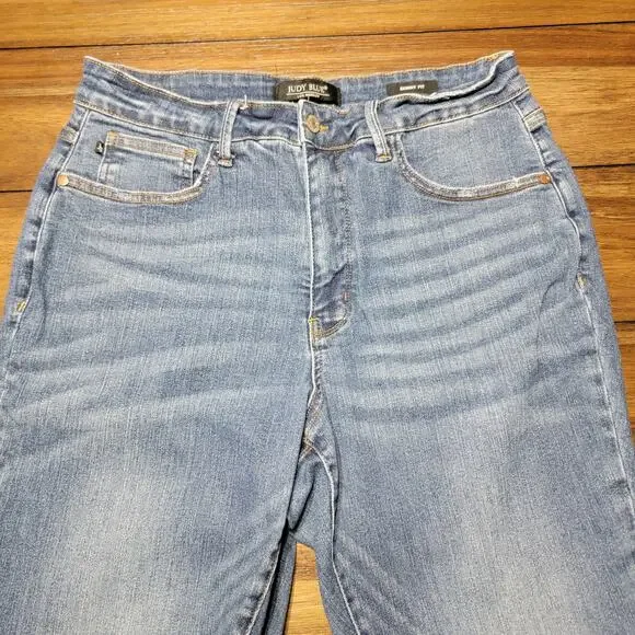 Judy Blue Skinny Fit Denim Jeans w/ Raw Hem - Size 14W - Picture 2 of 8